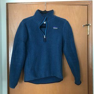 NWOT Patagonia Women's Retro Pile 1/4-Zip - Size Extra Small - Stone Blue
